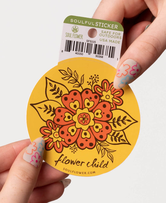 Flower Child Sticker - Flower Child Sticker | Hippie Stickers | Soul Flower