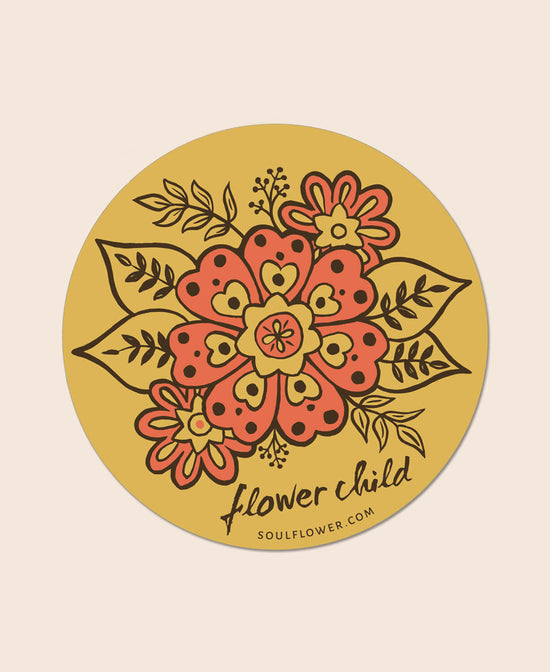 Flower Child Sticker - Flower Child Sticker | Hippie Stickers | Soul Flower