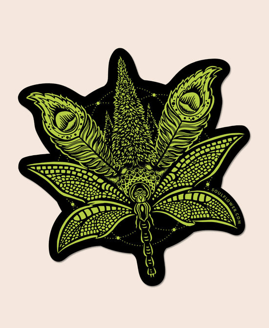 Sacred Cannabis Sticker - Hemp Sticker | Pot Leaf Sticker | Cannabis Sticker