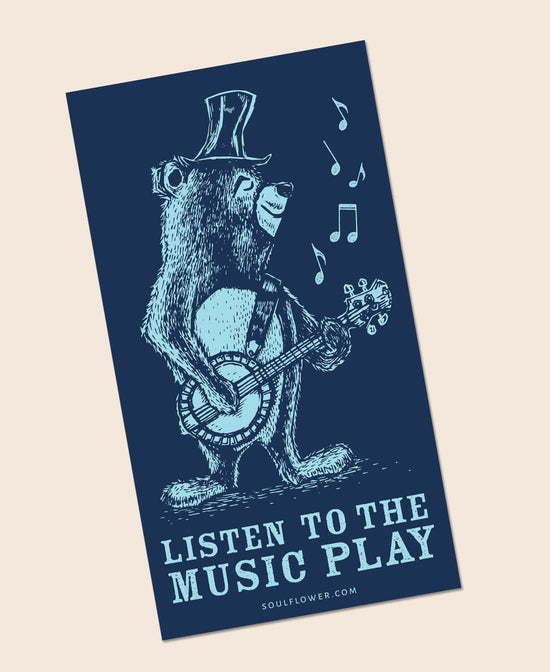 Listen to the Music Play Sticker - Music Stickers | Listen to the Music Play Sticker | Soul Flower