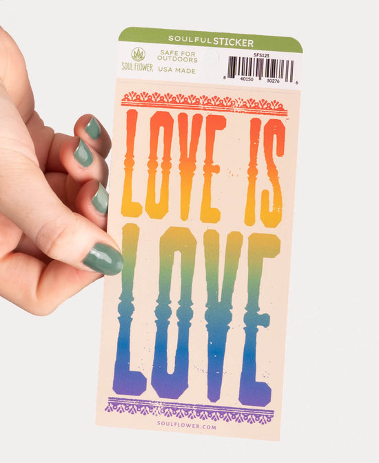 Love is Love Sticker - Love is Love Sticker | Pride Stickers | Soul Flower