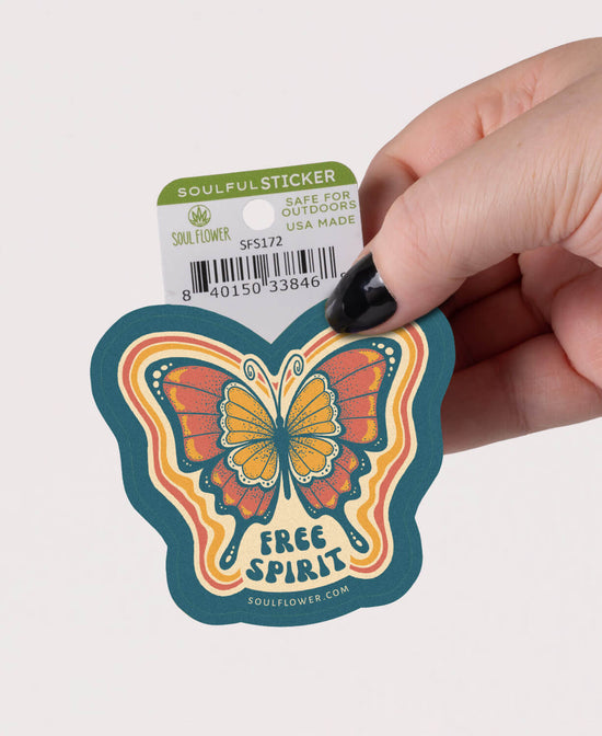 Free Spirit Butterfly Sticker - Butterfly Sticker | Free Spirit Stickers | Soul Flower