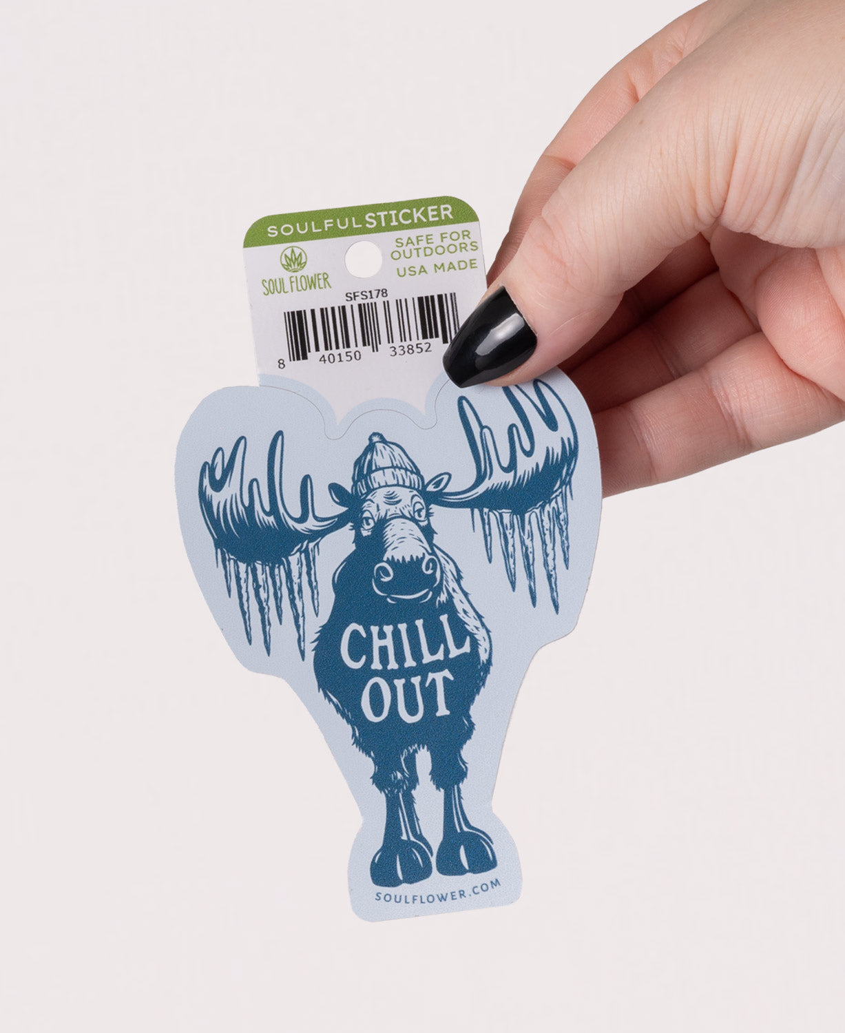 Chill Out Moose Sticker