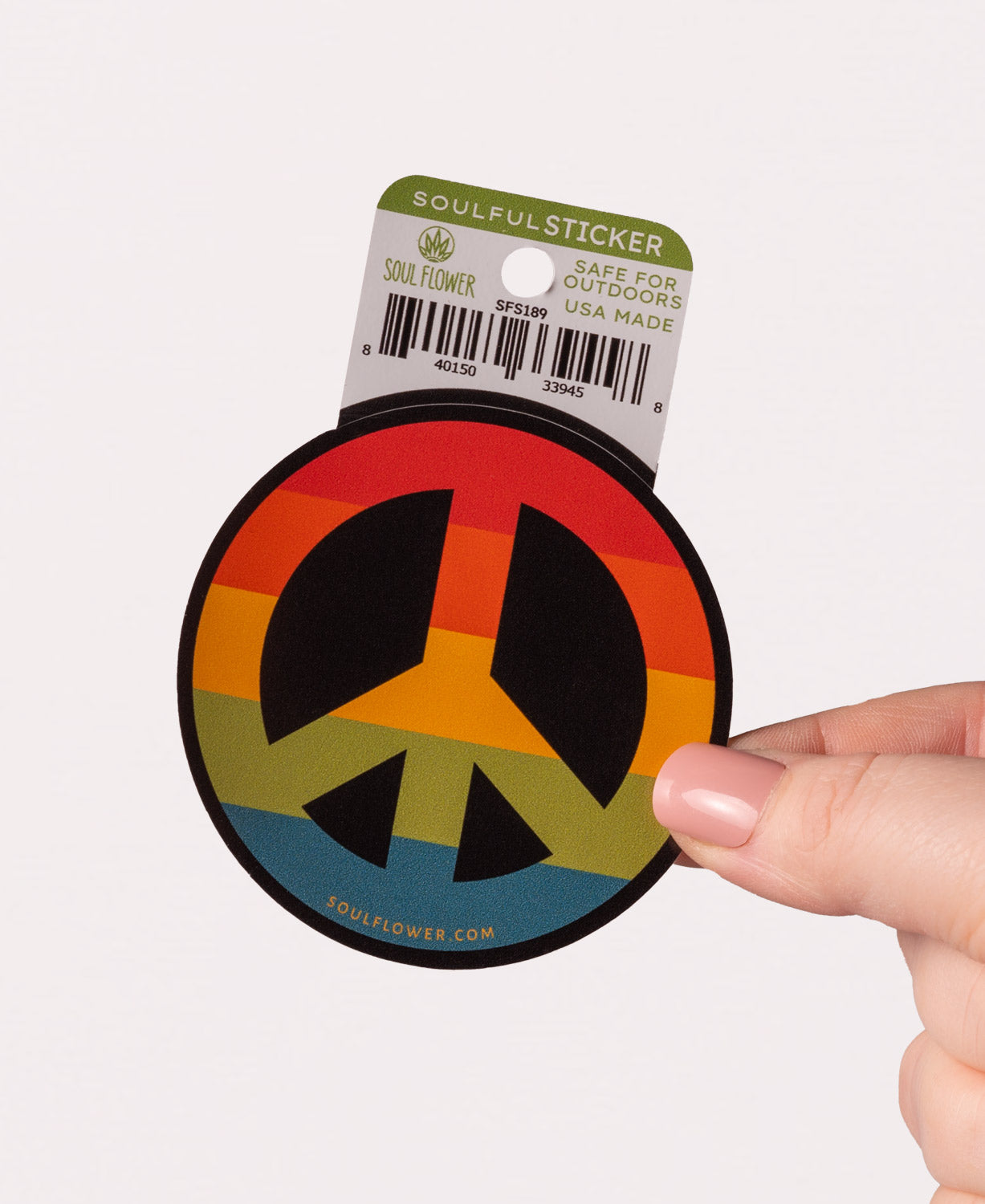 Rainbow Peace Sign Sticker