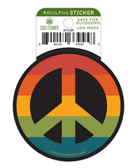 Rainbow Peace Sign Sticker