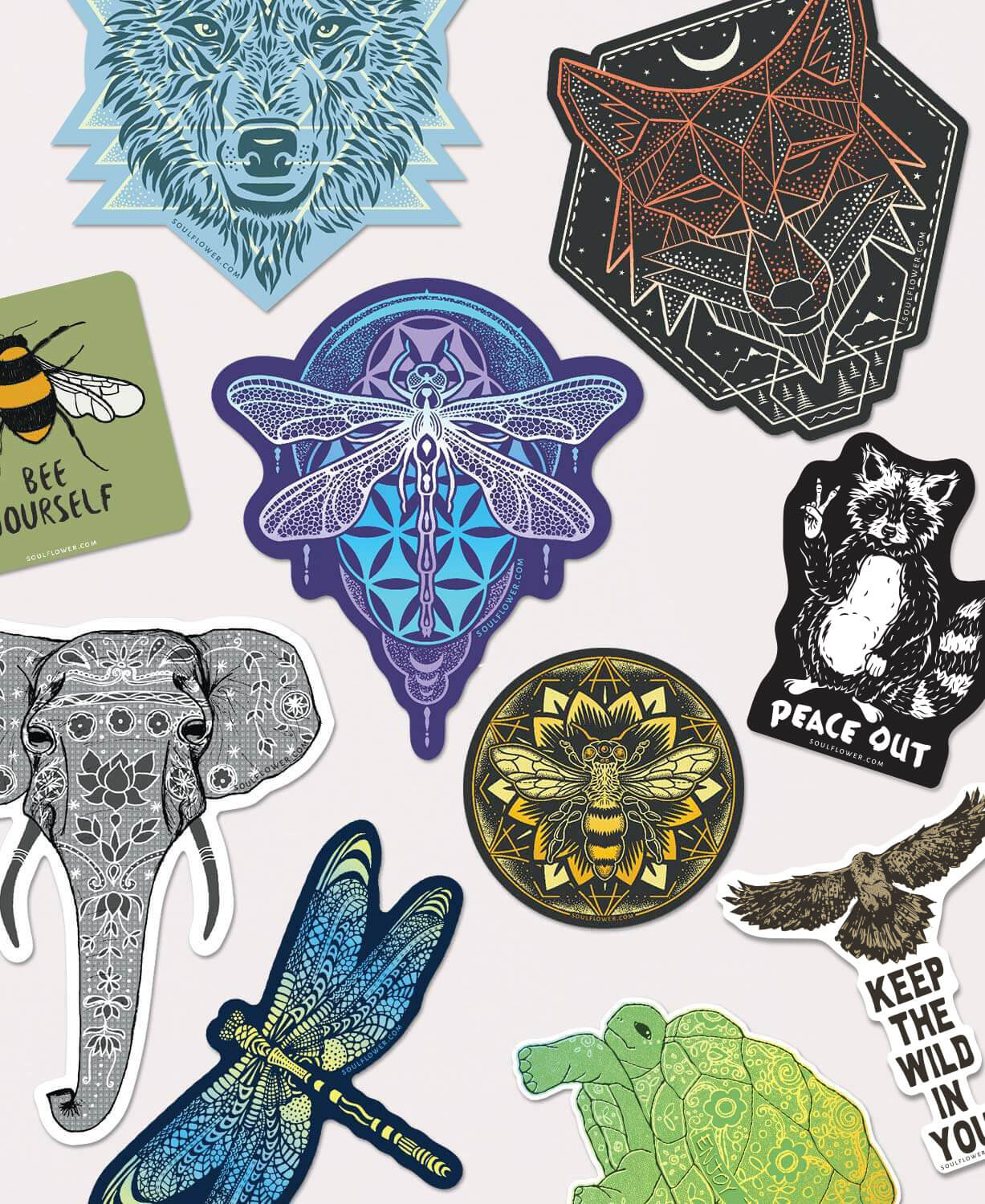 Animal Sticker Pack - 10 Stickers