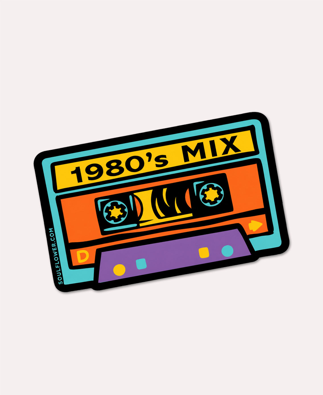 Mix Tape Cassette Sticker - Retro 80s Sticker | Cool Stickers | Soul Flower