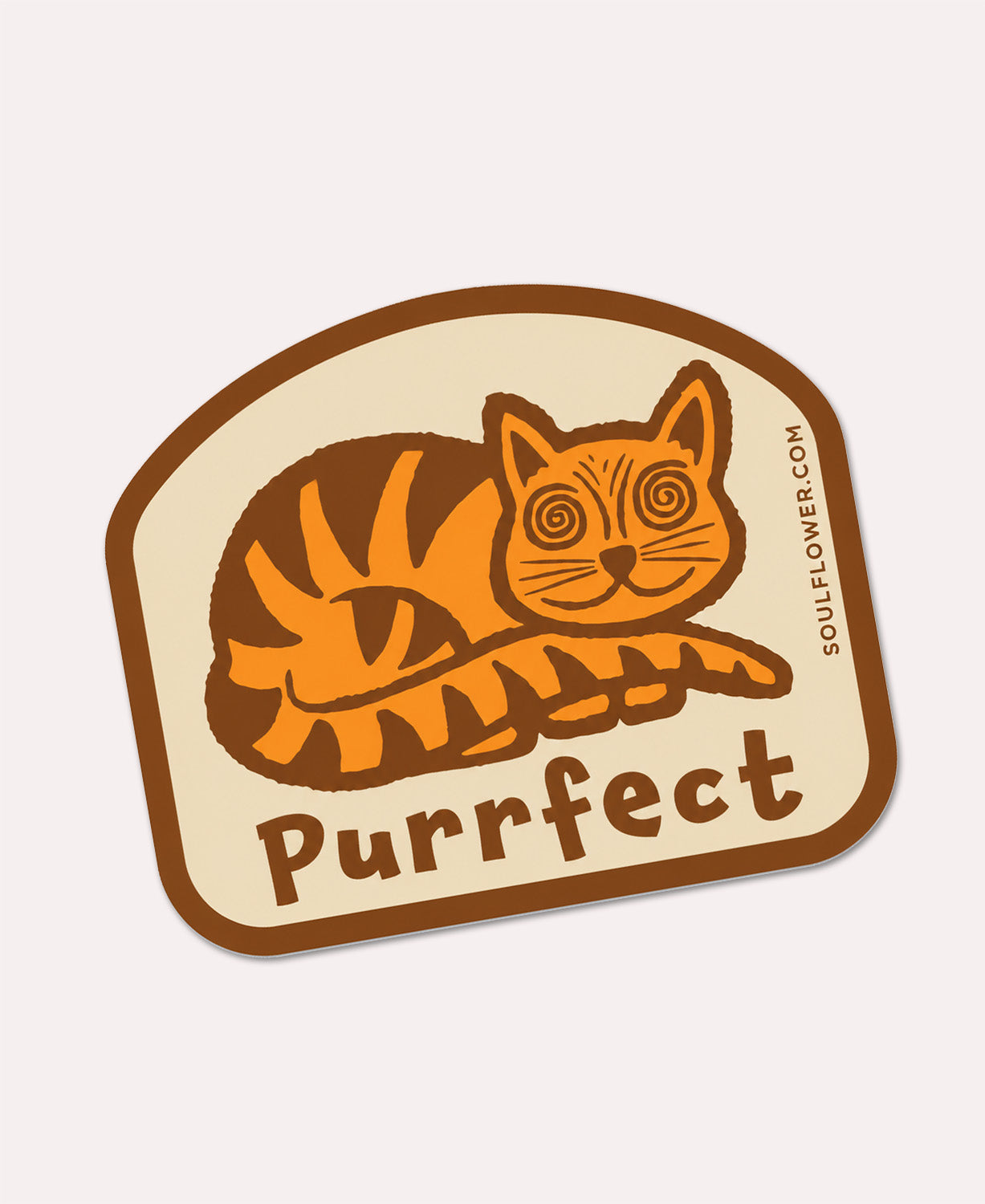 Purrfect Cat Sticker - Psychedelic Cat Sticker | Hippie Stickers | Soul Flower