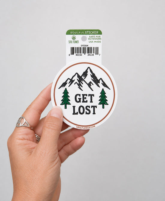 Get Lost Sticker - Mountains Sticker | Hippie Stickers | Soul Flower