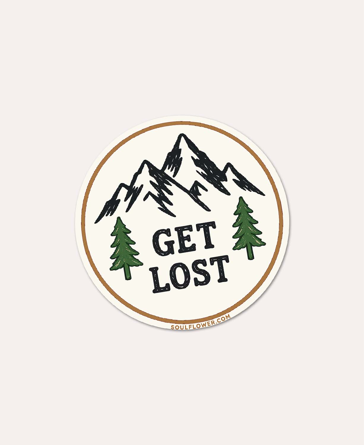 Get Lost Sticker - Mountains Sticker | Hippie Stickers | Soul Flower