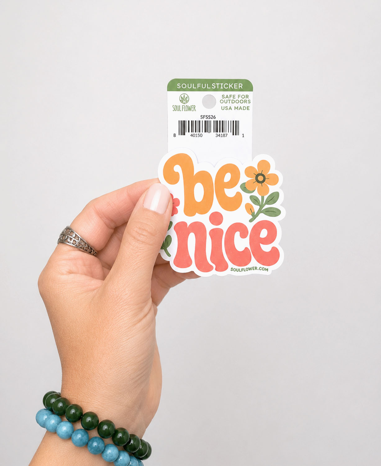 Be Nice Sticker - Kindness Sticker | Cool Stickers | Soul Flower