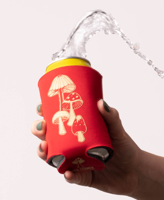Retro Mushrooms Coozie - Mushroom Coozie | Drink Cozy | Soul Flower
