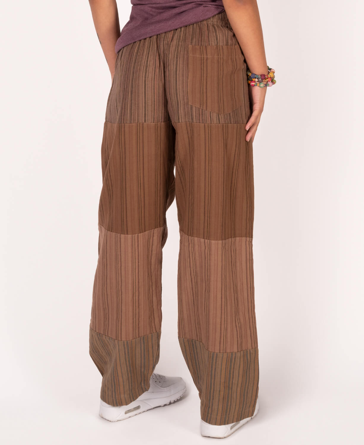 Patchwork Pants - Brown Women