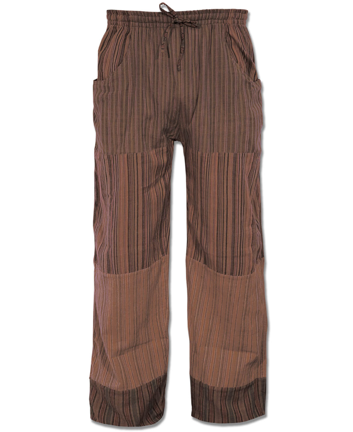 Patchwork Pants - Brown