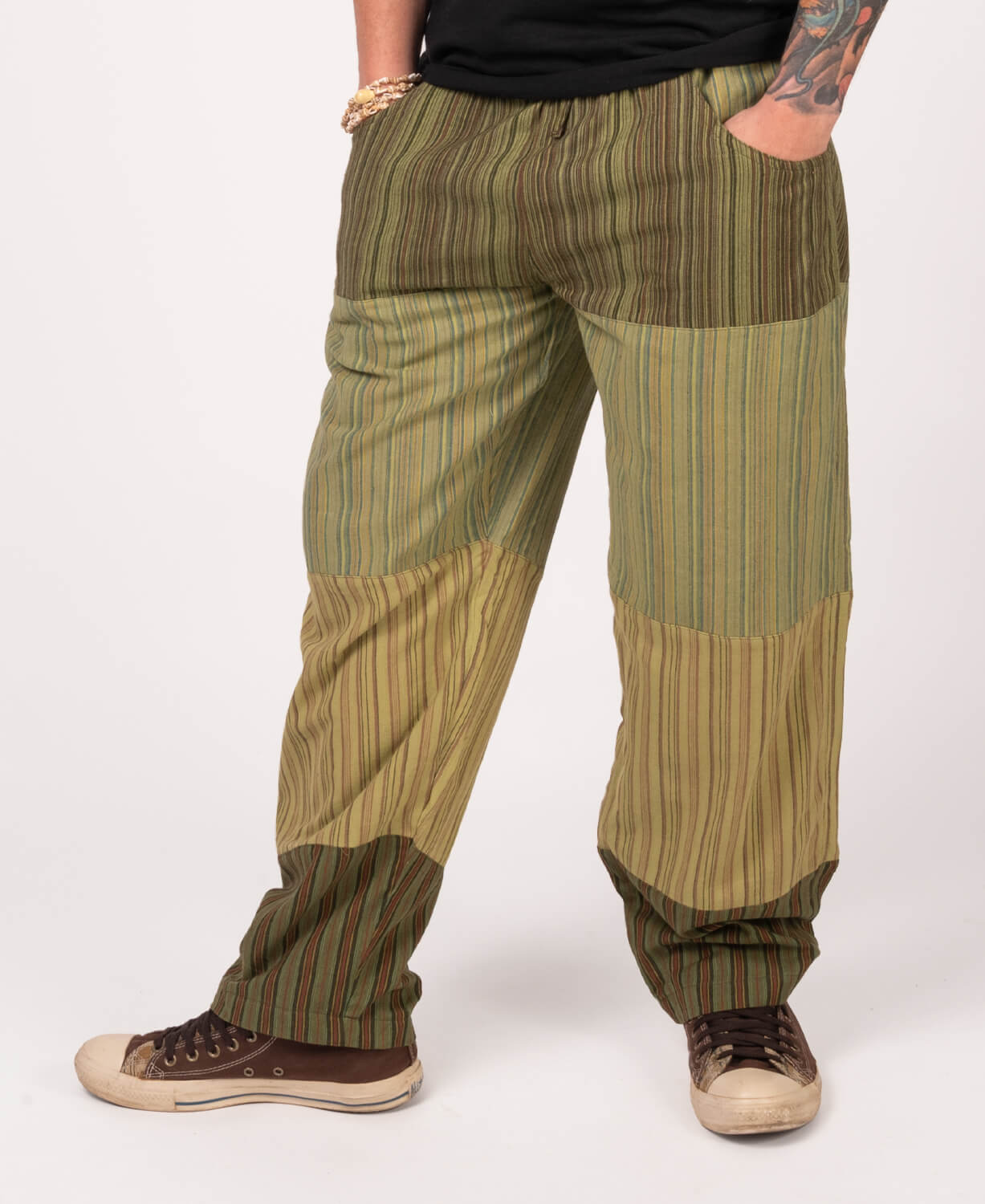 Patchwork Pants - Green Men