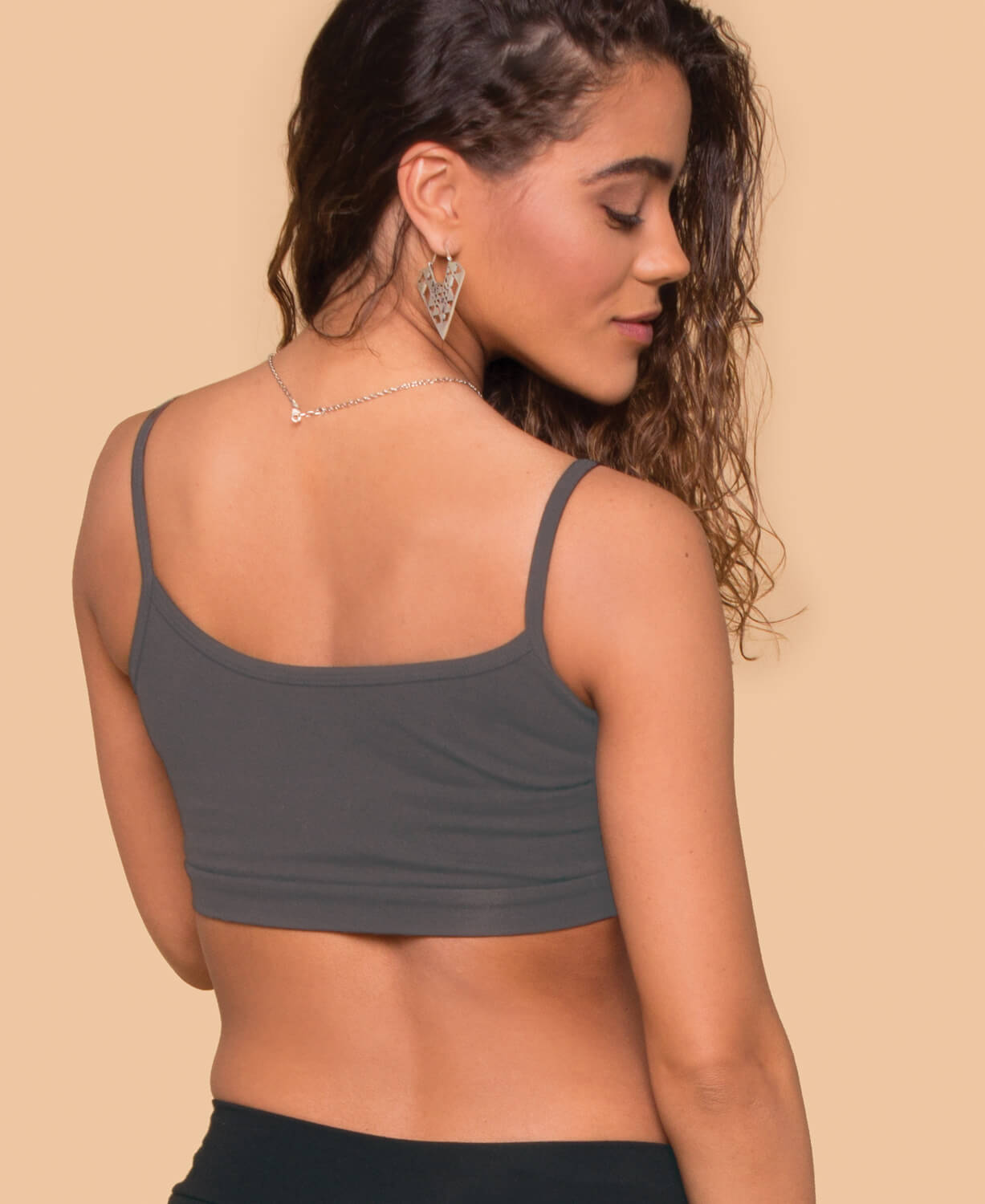 Closeout! Organic Cotton Bralette - Charcoal Women