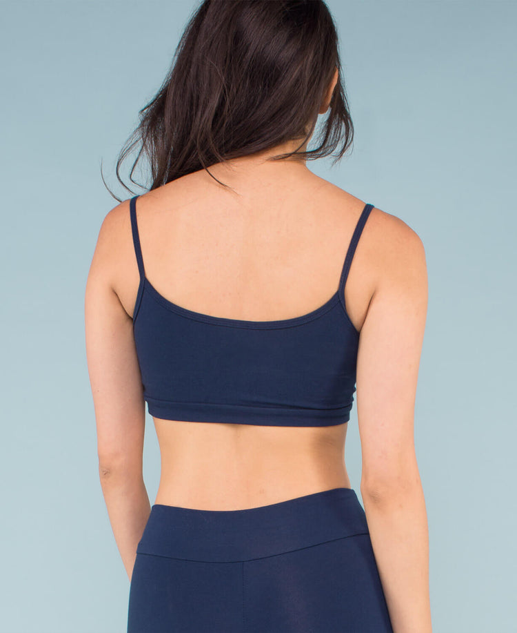 Closeout! Organic Cotton Bralette - Navy - Navy Organic Cotton Bralette | 100% Cotton Bralettes | Soul Flower Women