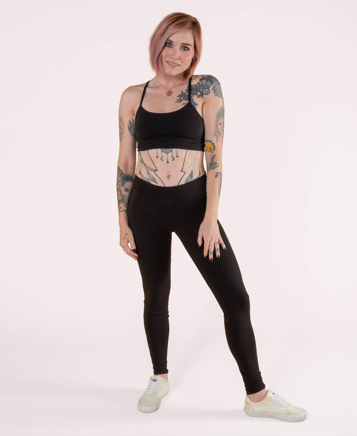 Closeout! Organic Cotton Leggings - Full Length Black Women