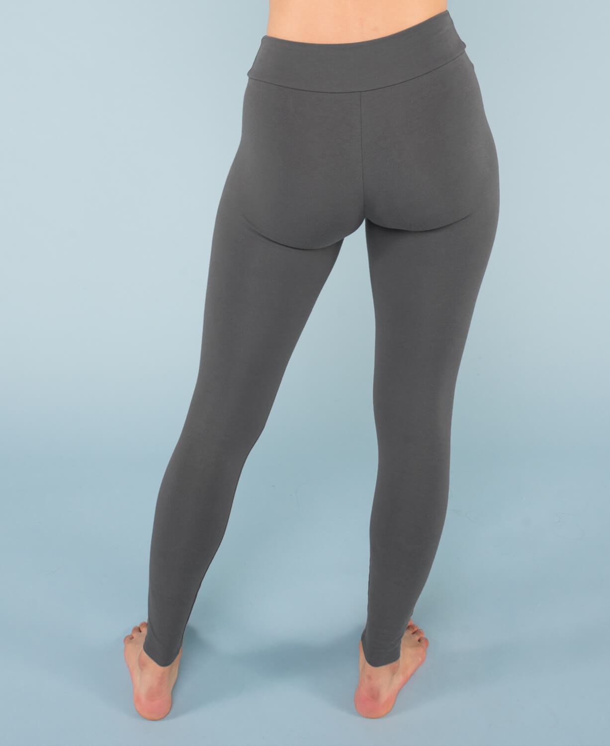 Closeout! Organic Cotton Leggings - Full Length Charcoal Women