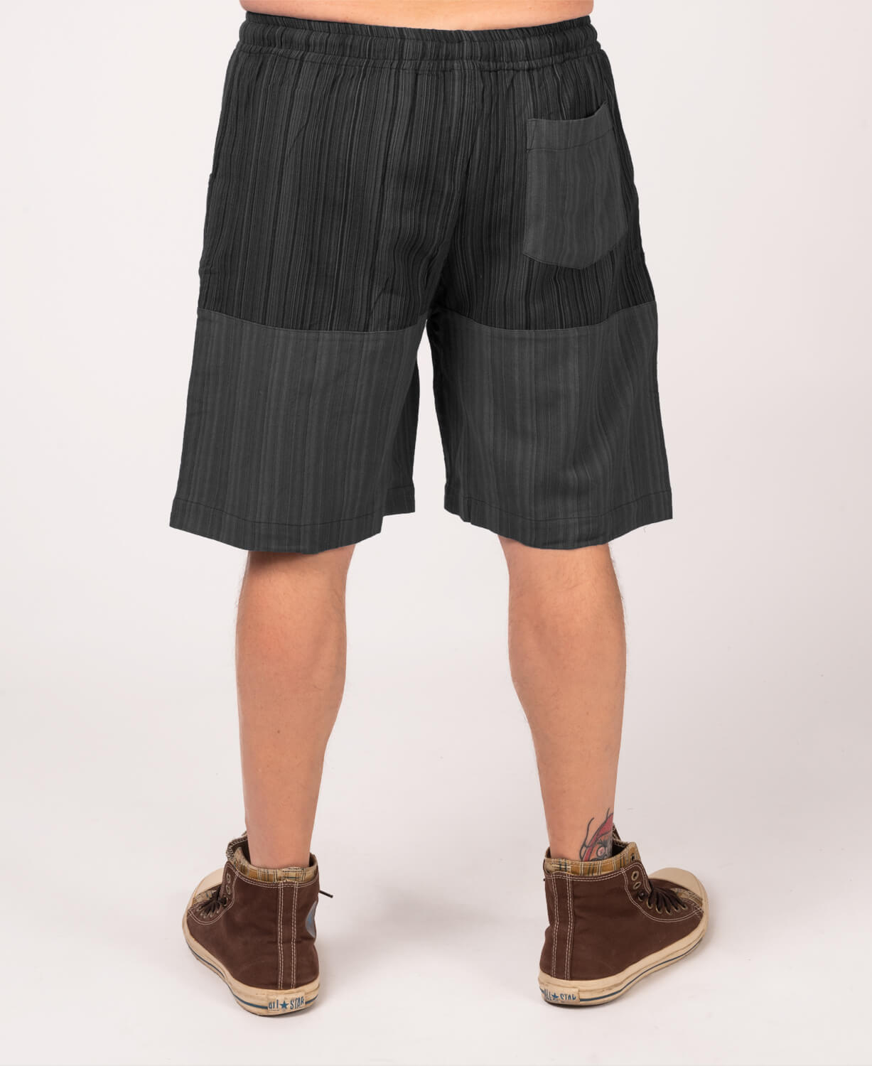 Final Sale! Patchwork Shorts - Black Men