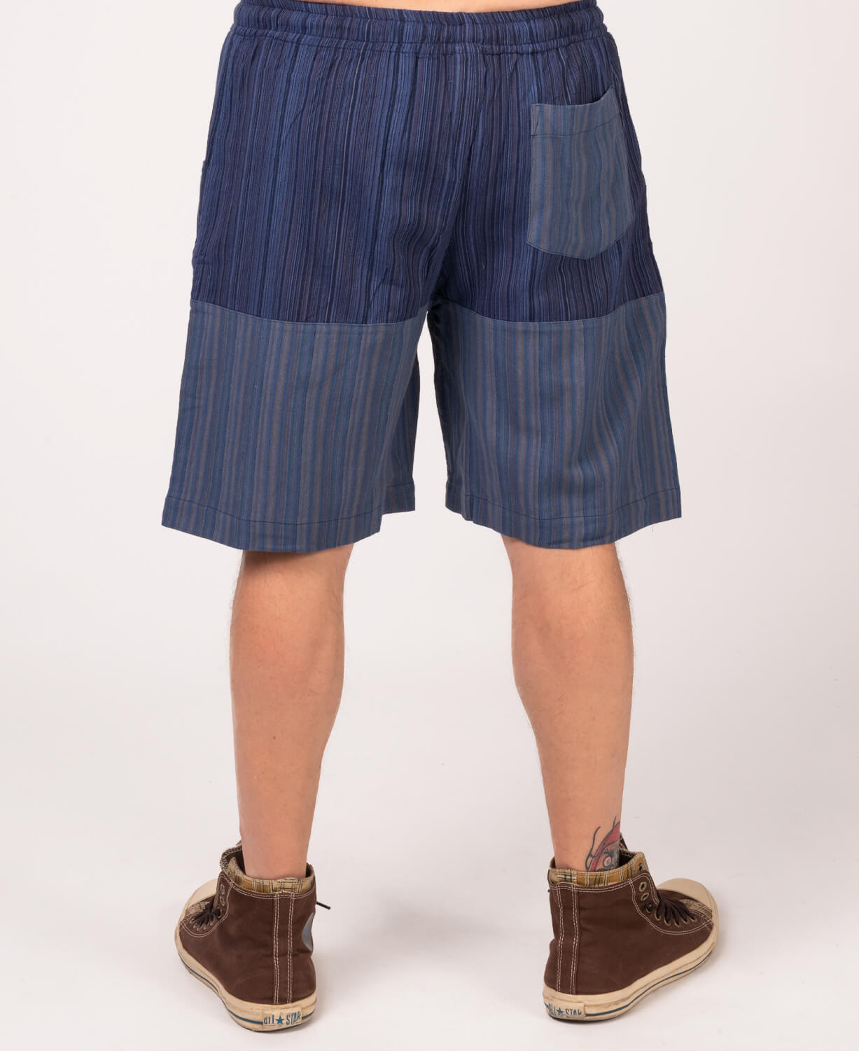 Final Sale! Patchwork Shorts - Blue Men