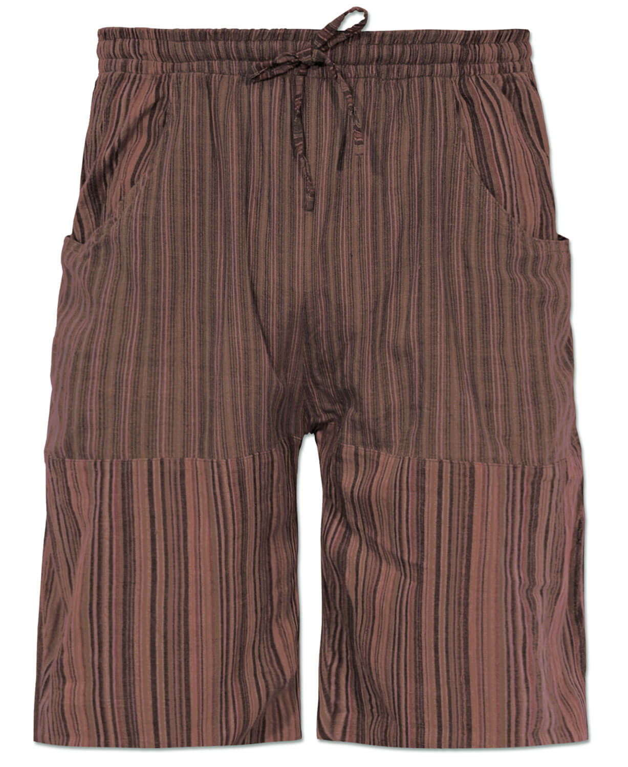 Final Sale! Patchwork Shorts - Brown