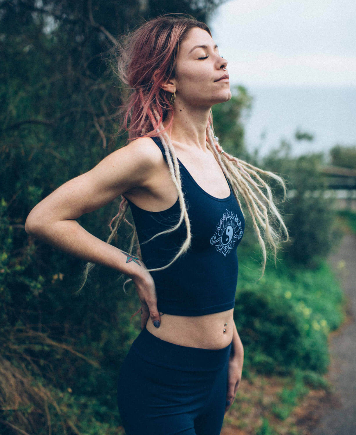 Yin Yang Cropped Tank Top Women