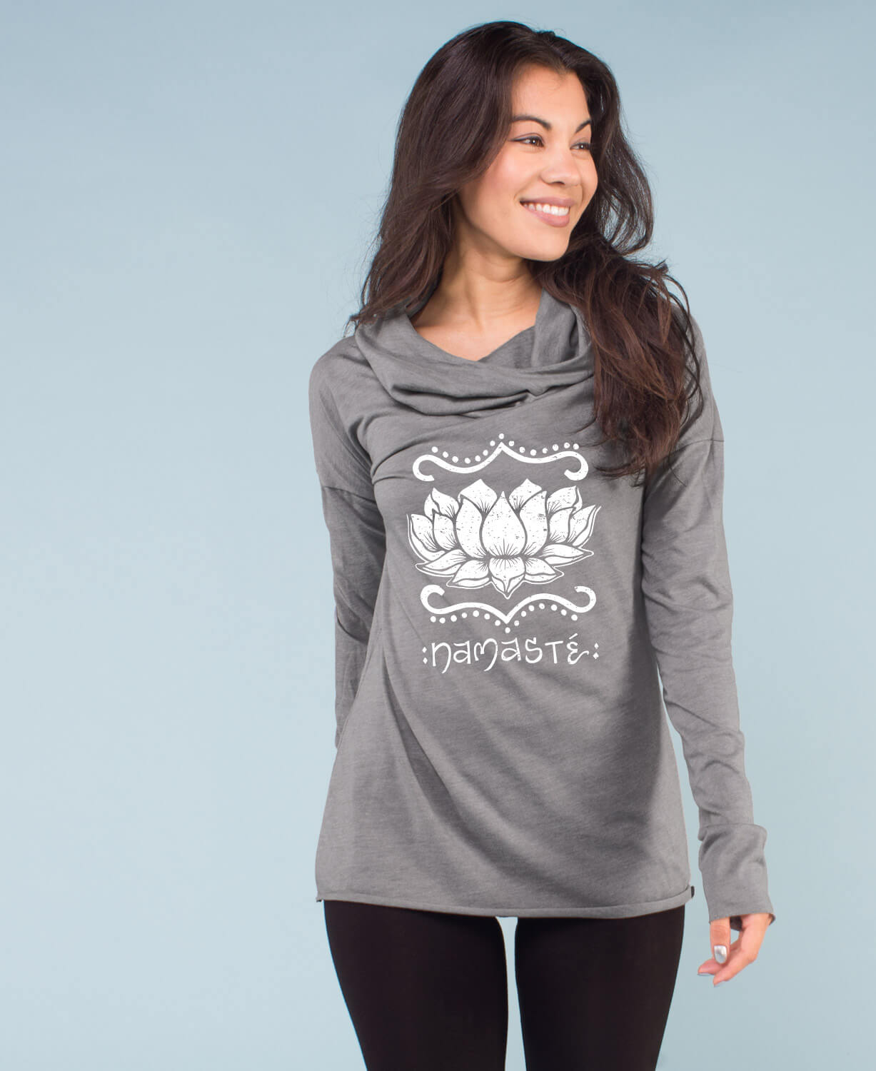 Namaste Lotus Cowl Yoga Hoody Women