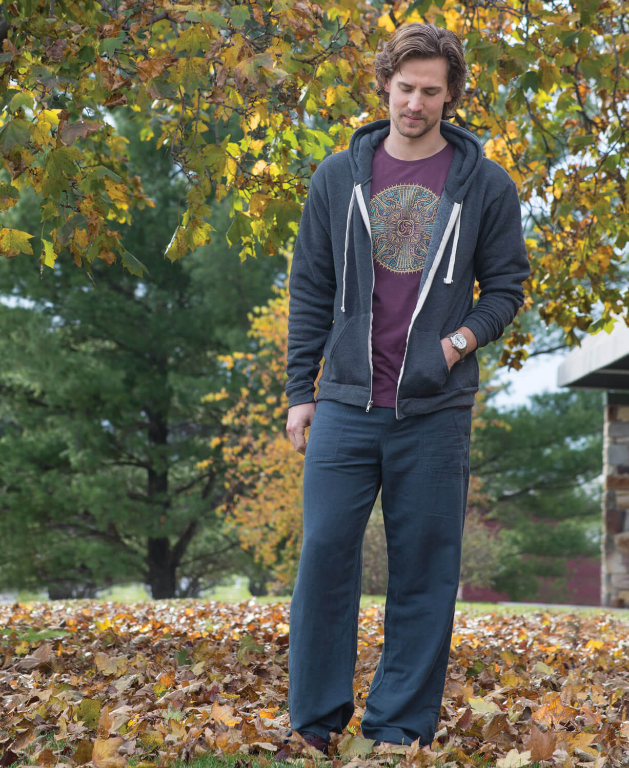 Hemp Yoga Pants - Midnight Men