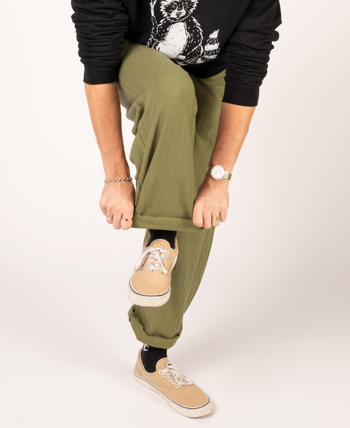 Hemp Yoga Pants - Moss Men