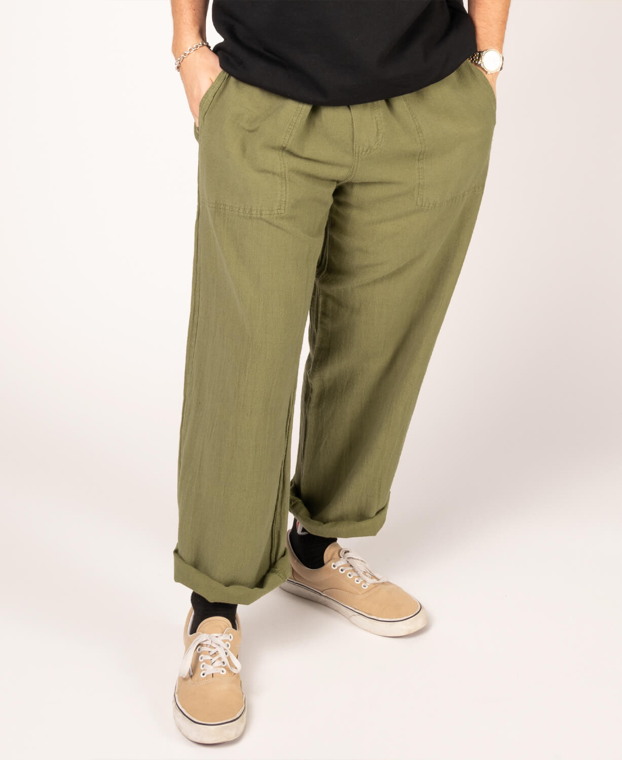 Hemp Yoga Pants - Moss Men