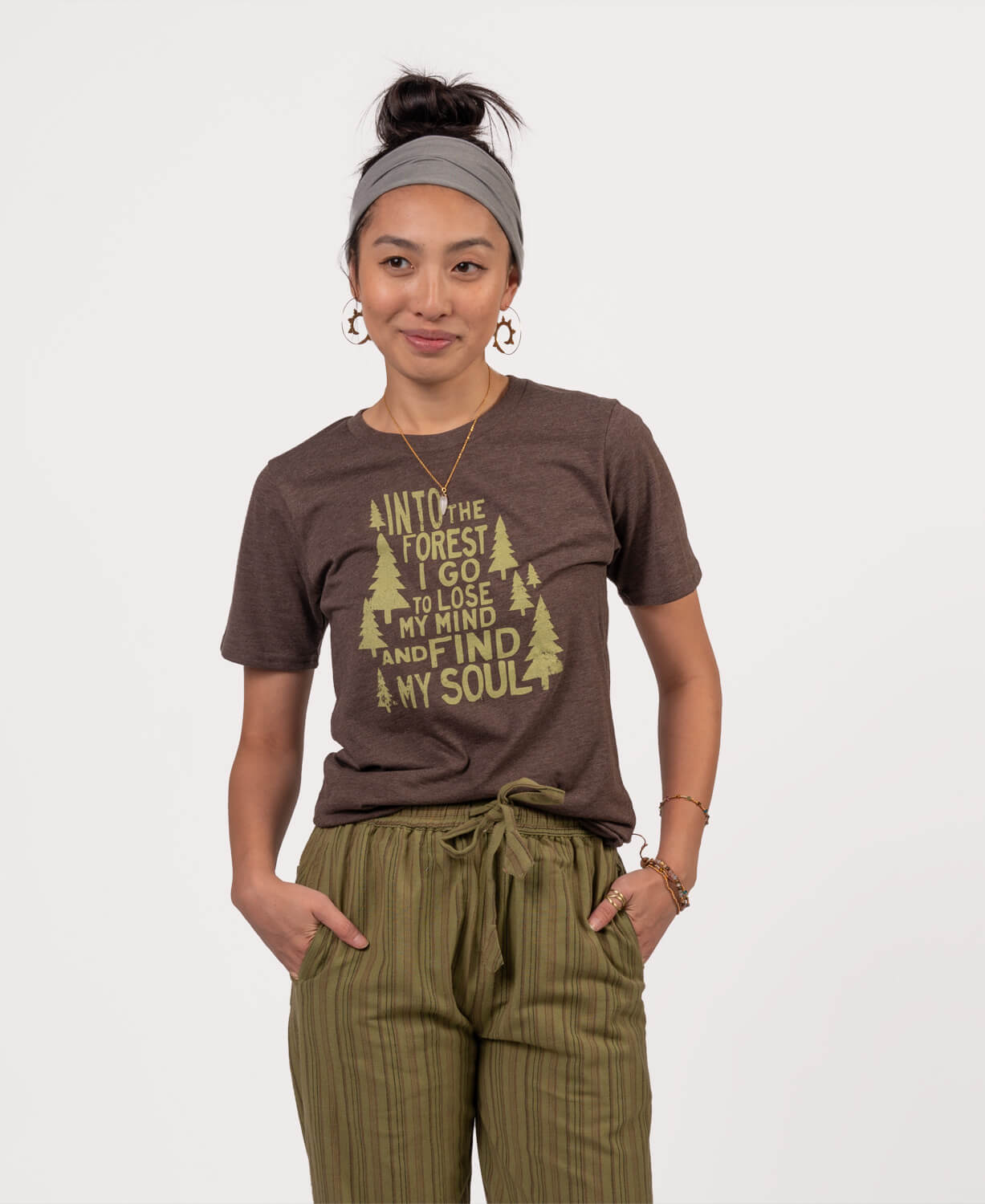 Into the Forest Heathered T-Shirt - Shades May Vary (Unisex) Women