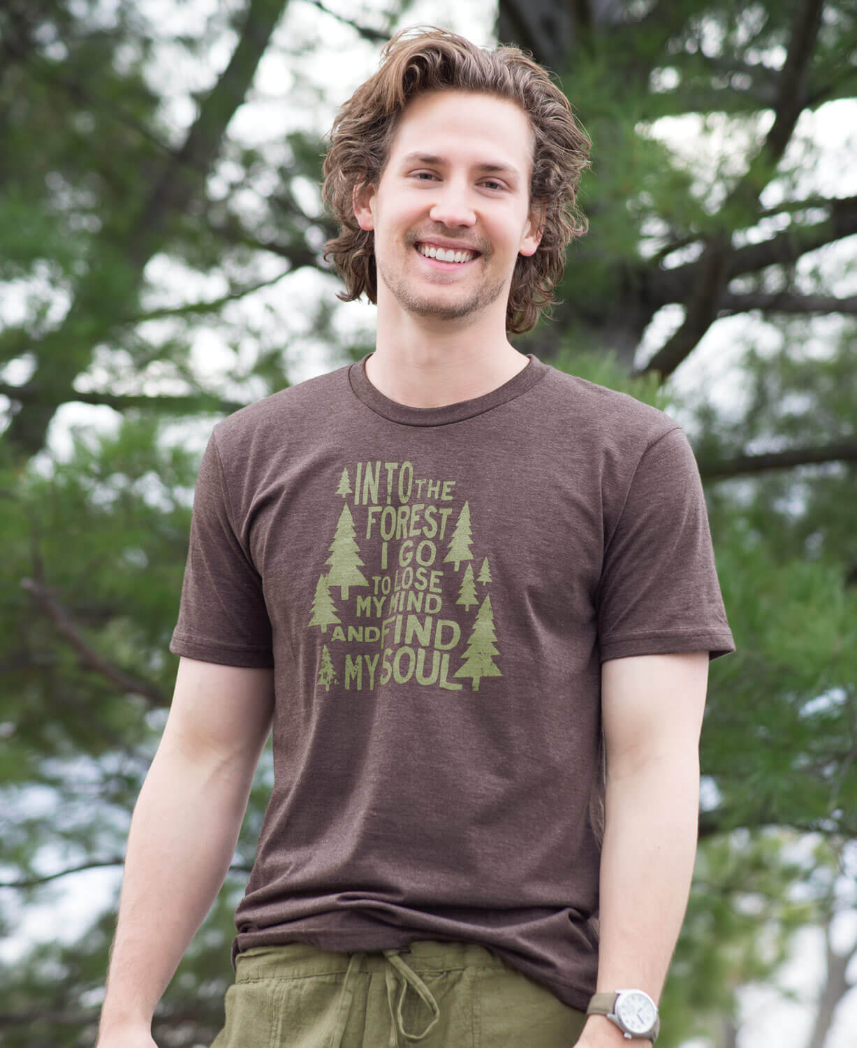 Into the Forest Heathered T-Shirt - Shades May Vary (Unisex) Men