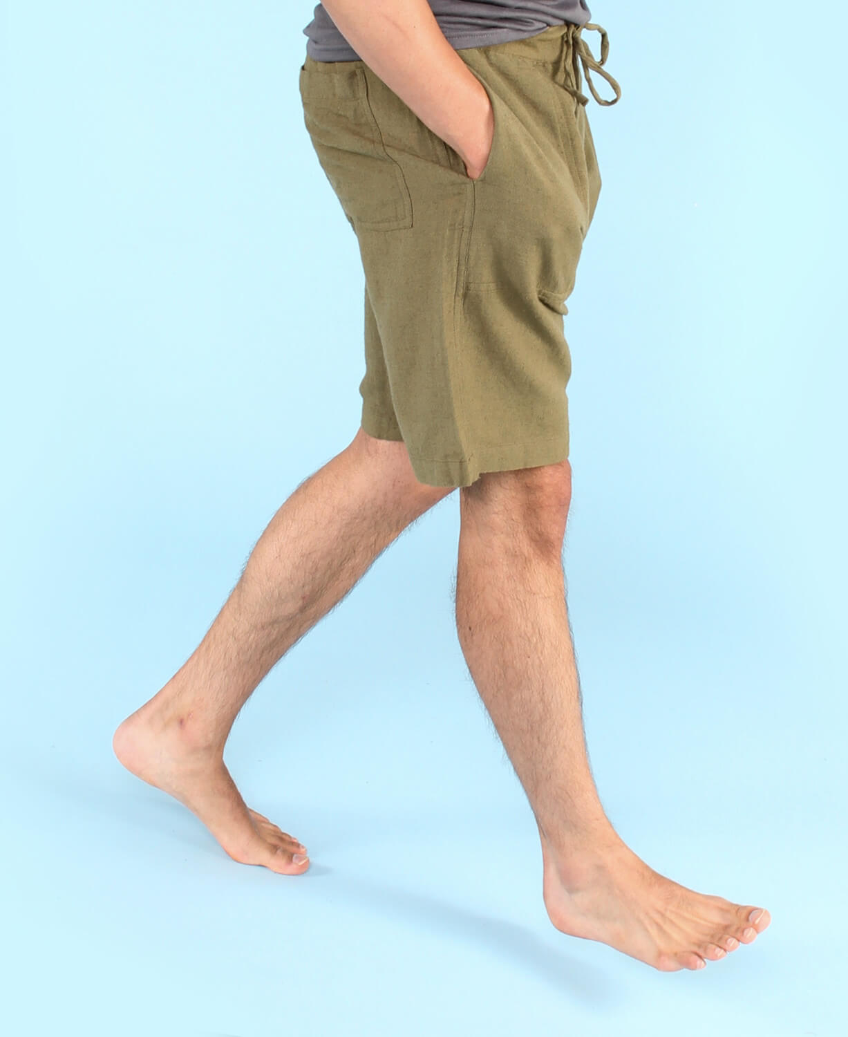 Hemp Yoga Shorts - Moss Men