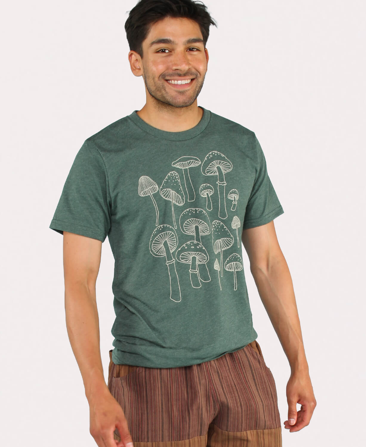 Mushrooms Recycled T-Shirt - Unisex Men