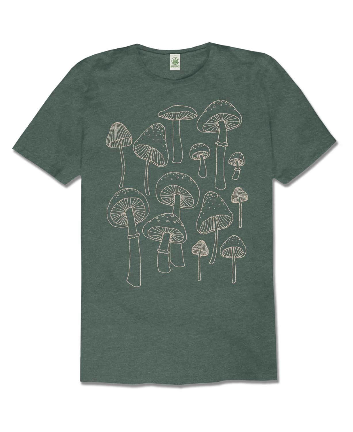 Mushrooms Recycled T-Shirt - Unisex