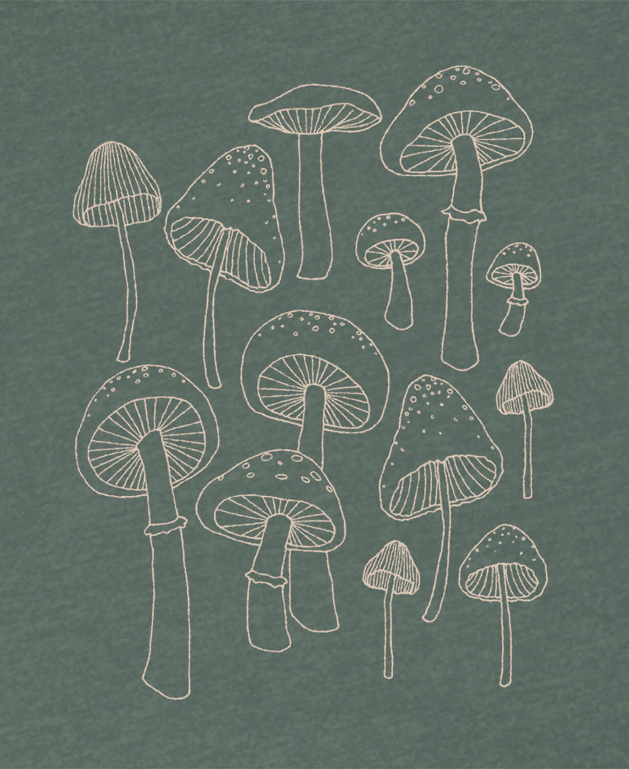 Mushrooms Recycled T-Shirt - Unisex