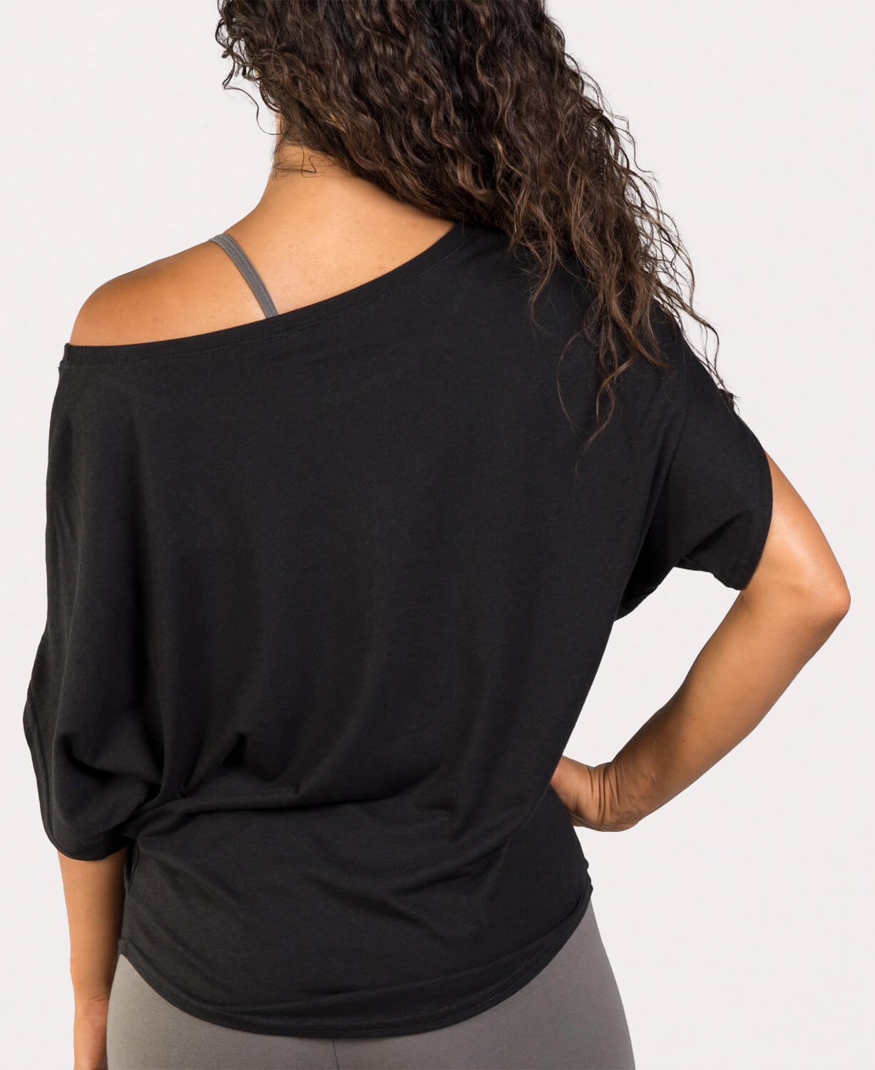 Black Bamboo Dolman Top