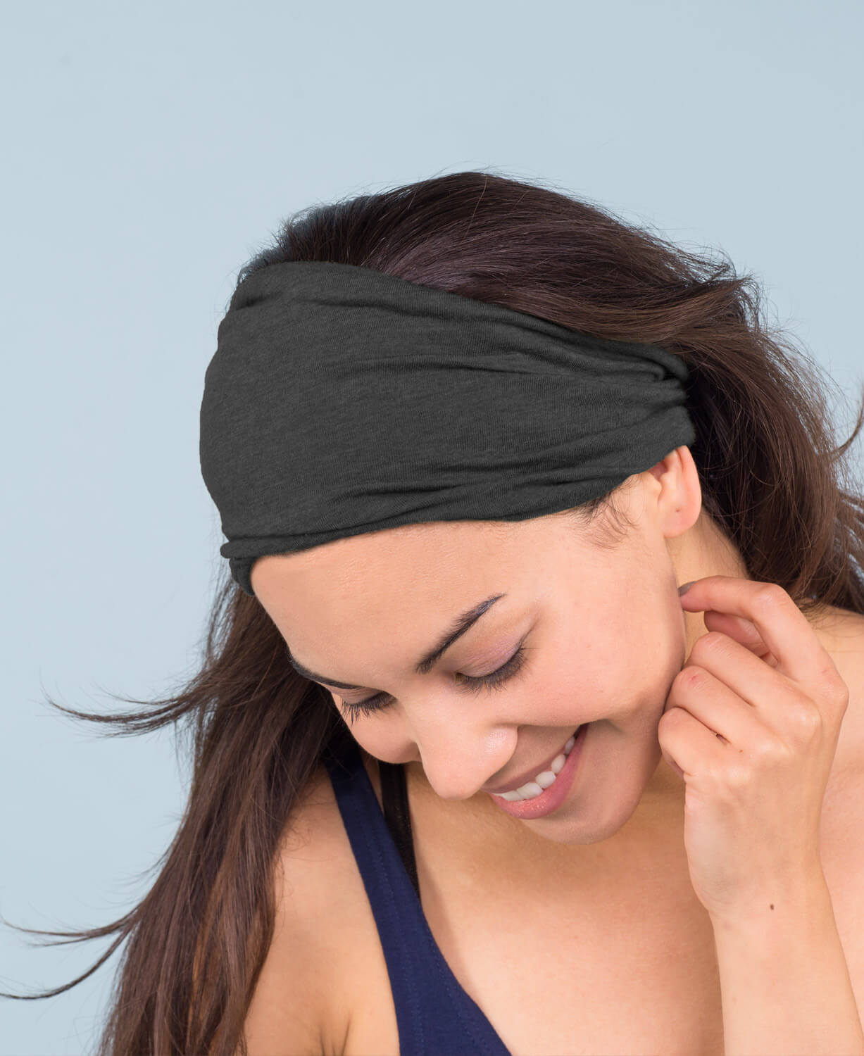 Recycled Boho Headband - Eco Black Women