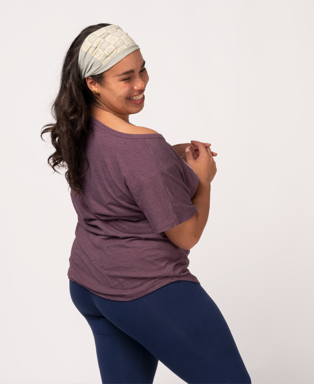 Recycled Slouch Top - Eco Plum Women