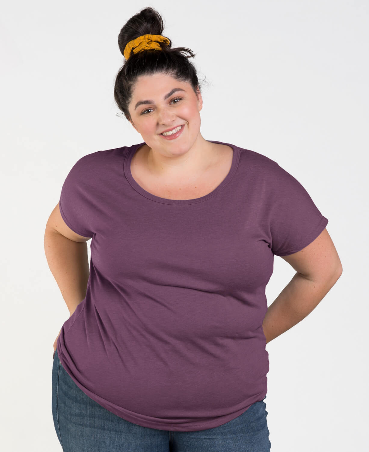 Recycled Slouch Top - Eco Plum Women