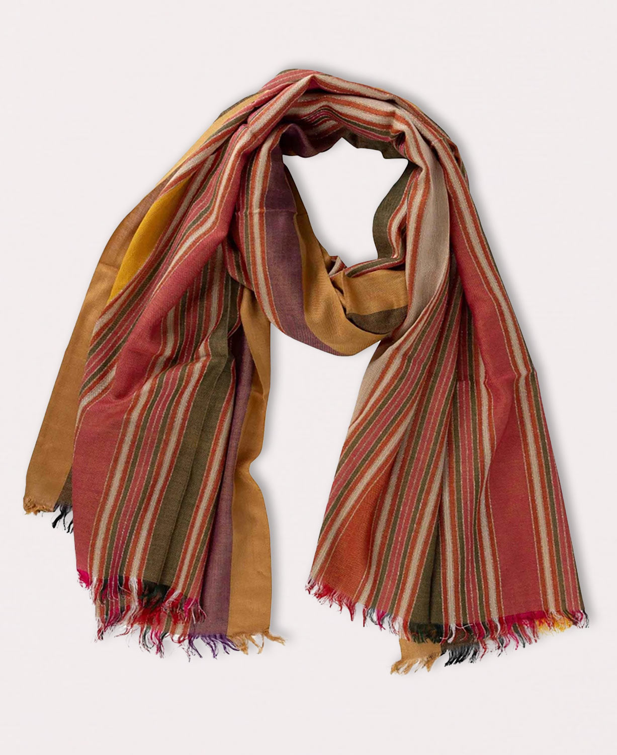 Harvest Striped Boho Scarf