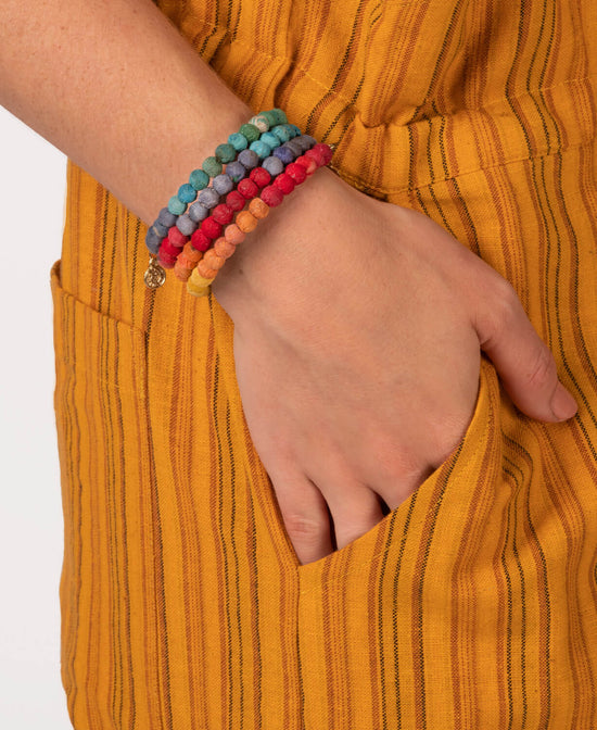 Rainbow Wrap Bracelet - Rainbow Beaded Bracelet | Colorful Wrap Bracelet | Soul Flower