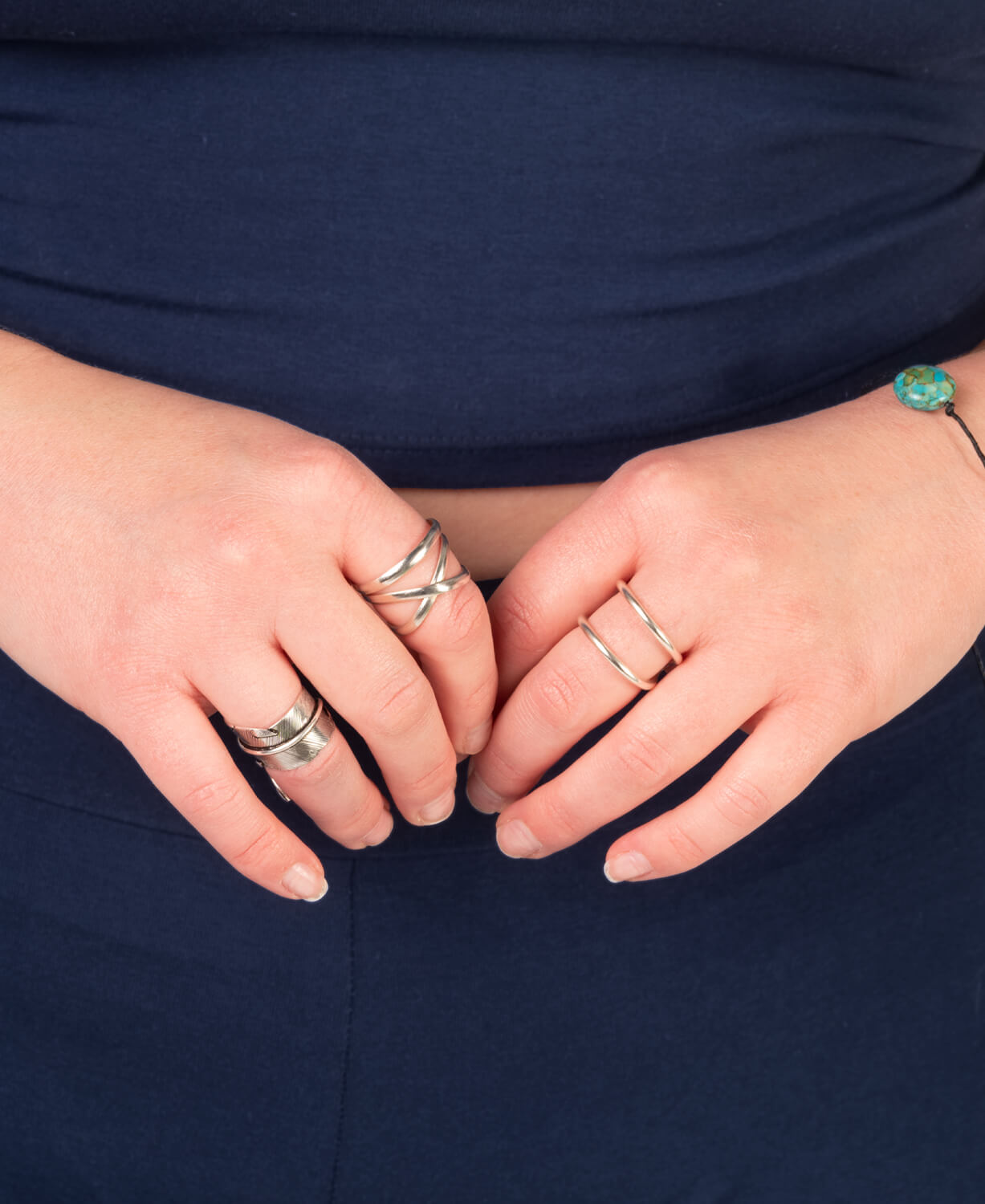 Silver Crisscross Ring