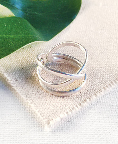 Crisscross Silver Ring | Infinity Ring | Soul Flower