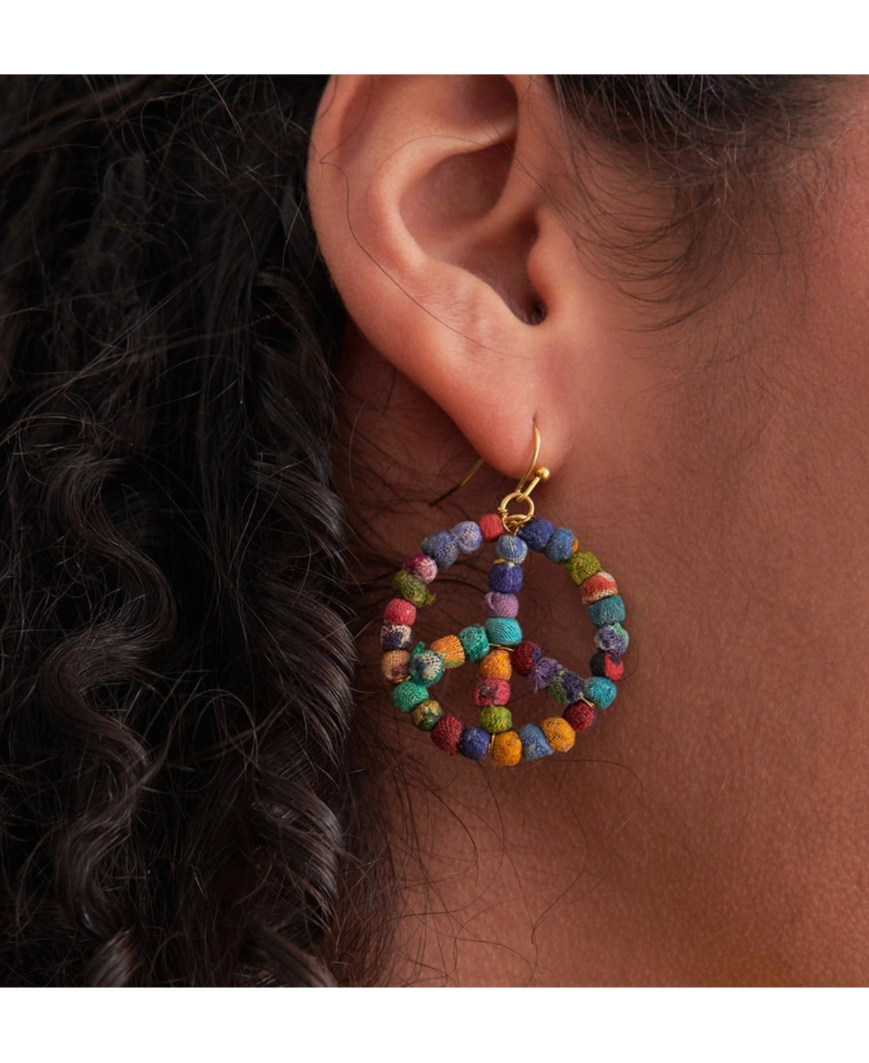 Beaded Peace Earrings