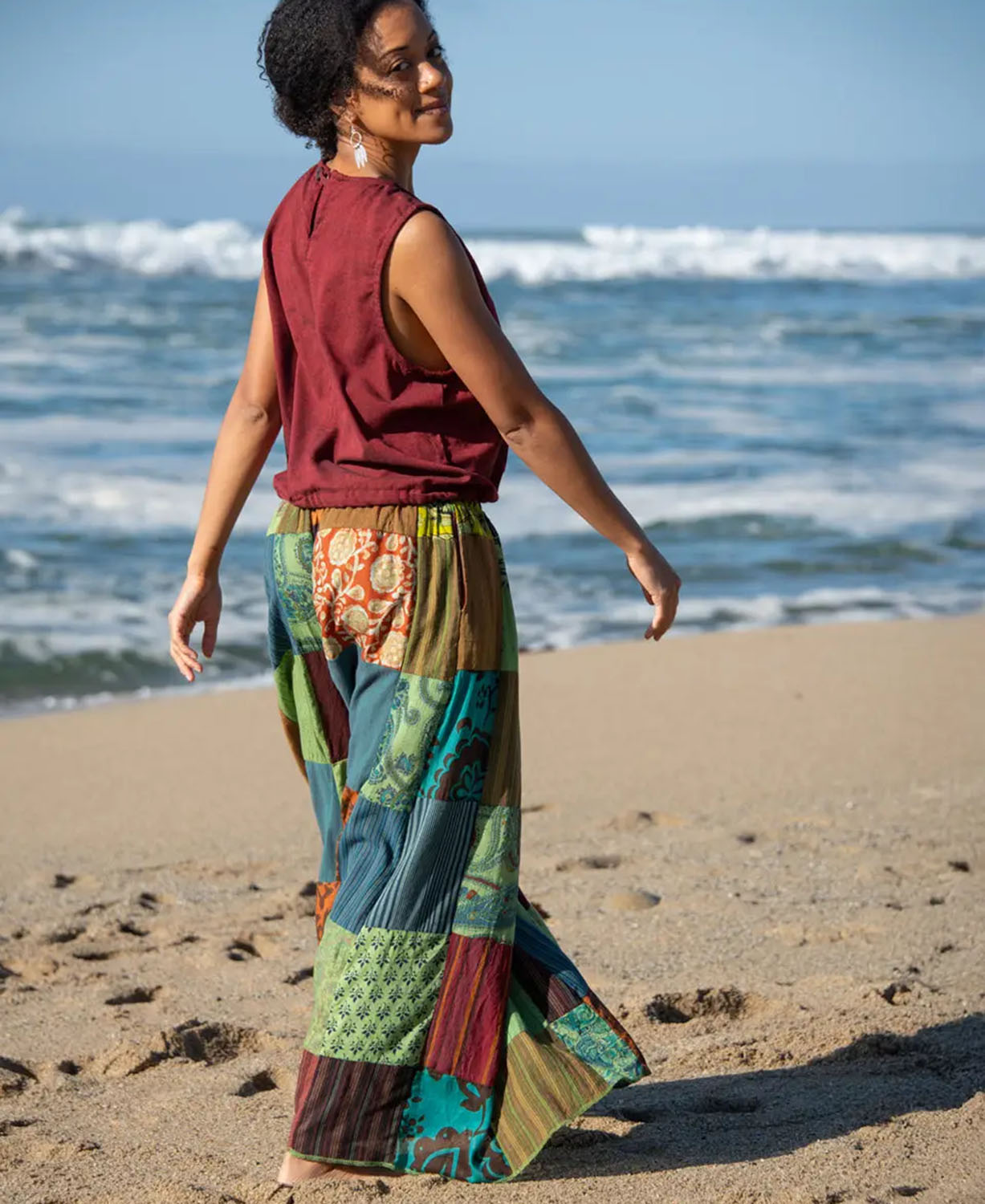 Easy Breezy Patch Pants - Patchwork Wide Leg Pants | Women's Hippie Pants | Soul Flower