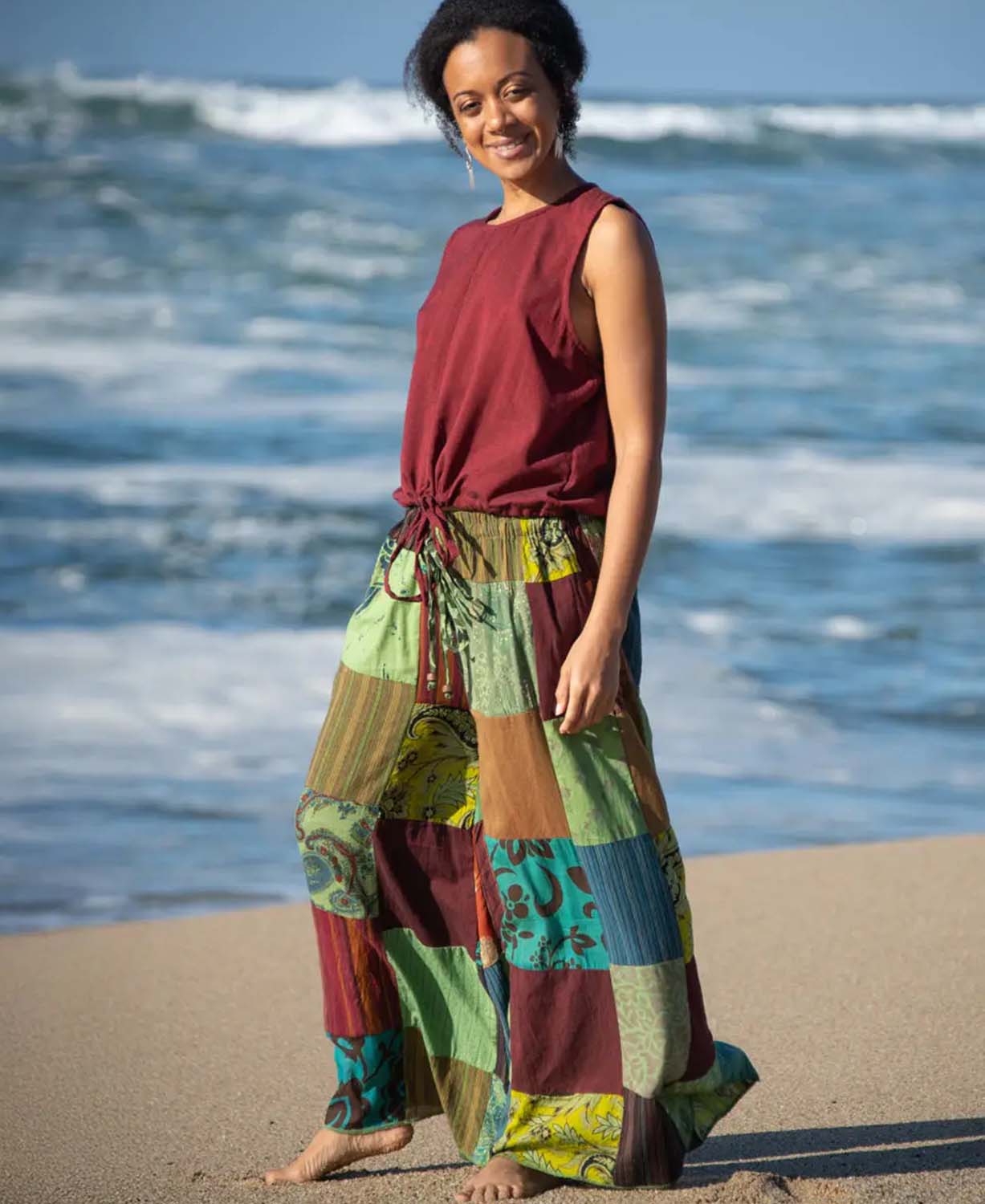 Easy Breezy Patch Pants - Patchwork Wide Leg Pants | Women's Hippie Pants | Soul Flower
