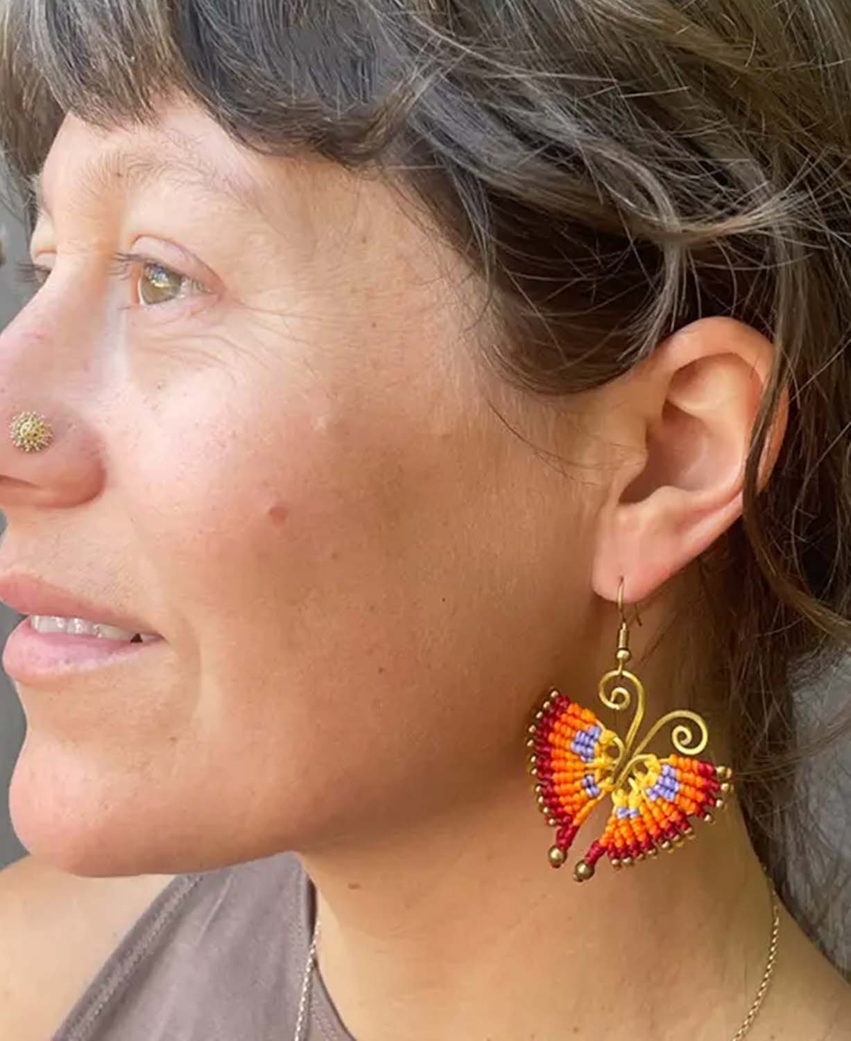 Boho Butterfly Macrame Earrings - Boho Hippie Earrings | Soul Flower