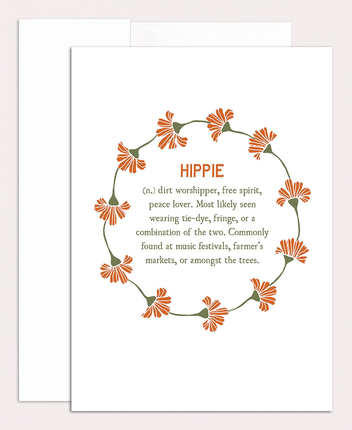 Hippie Definition Greeting Card